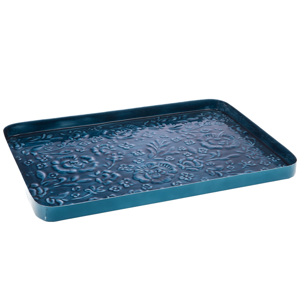 Plateau métal Copuba Bleu 45x31cm