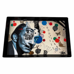 Plateau rectangulaire Dali par Loui Jover 25x16cm