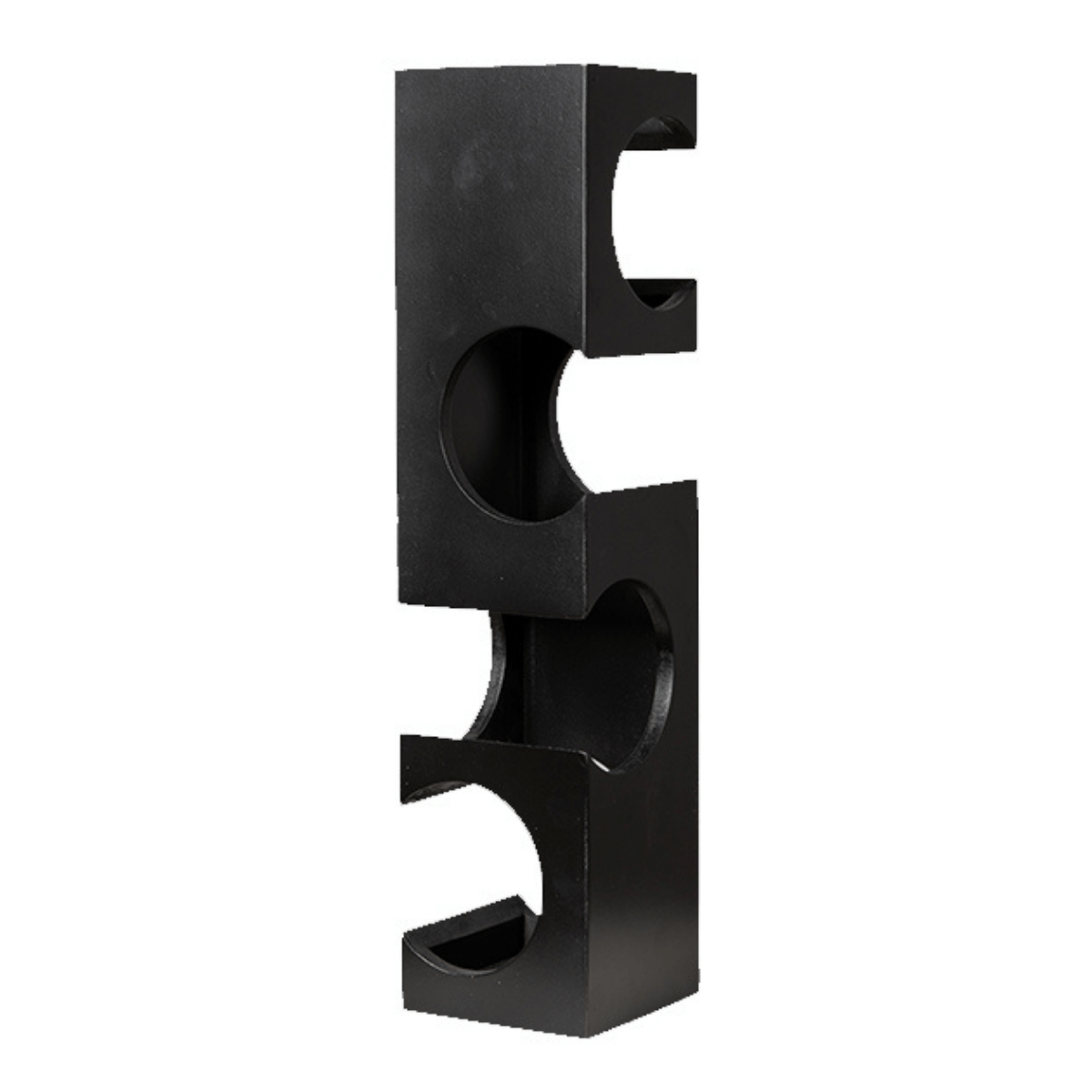 Porte-bouteille moderne bois Krukas Noir H42cm