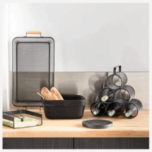 Porte-bouteilles métal Alsike Noir pour 6 bouteilles