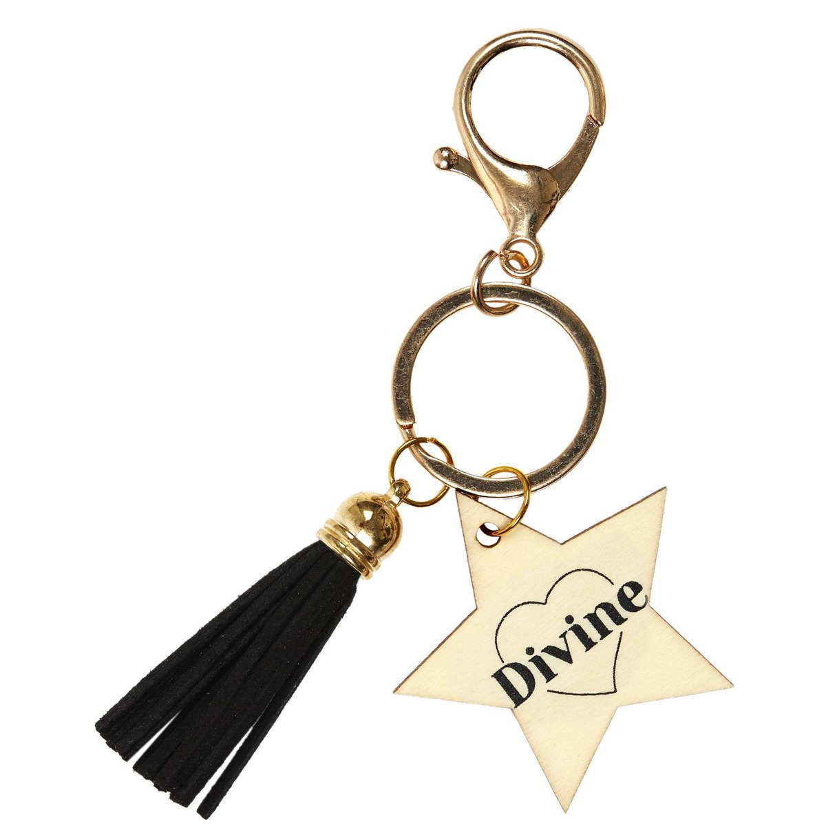 Porte-clés Sidney pompon étoile Divine