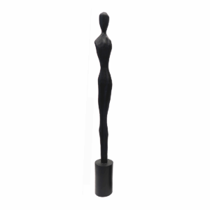 Sculpture Bois Femme Mantusiai Noir H90cm