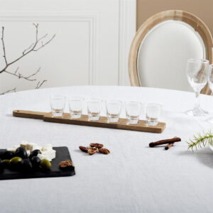 Set Shooter Rackomis 6 verres sur planche acacia
