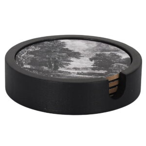 Set de 4 dessous de verre Bois Condayas avec support