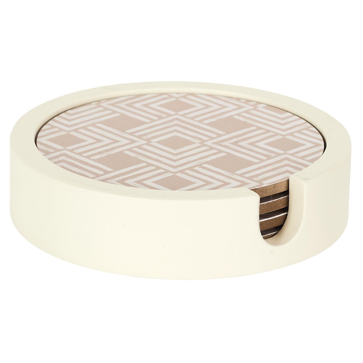 Set de 4 dessous de verre Bois Jonkinas avec support