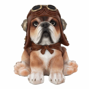 Statue Chien aviateur Baraskos – Bouledogue