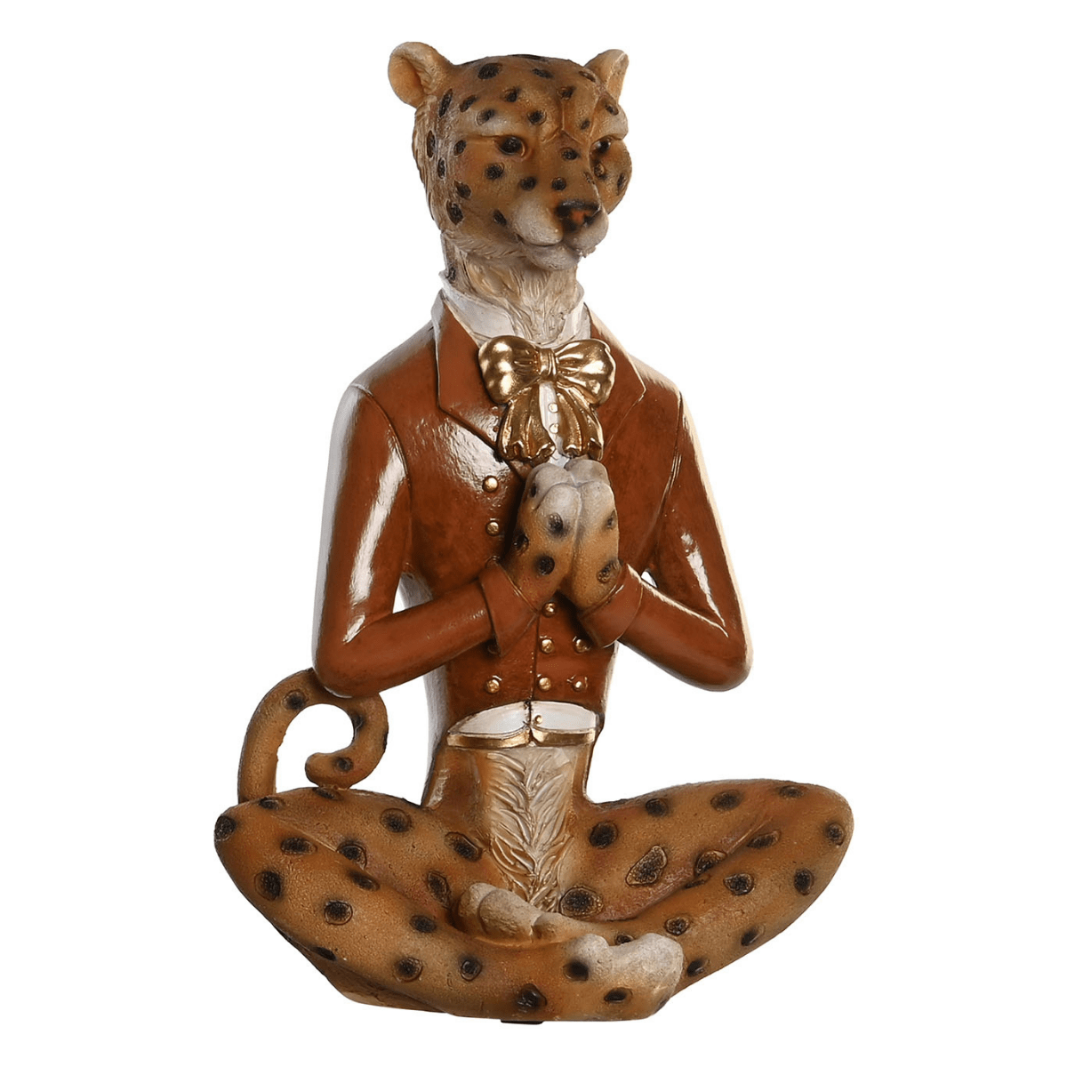 Statue Léopard Chic Calixte Marron H23cm