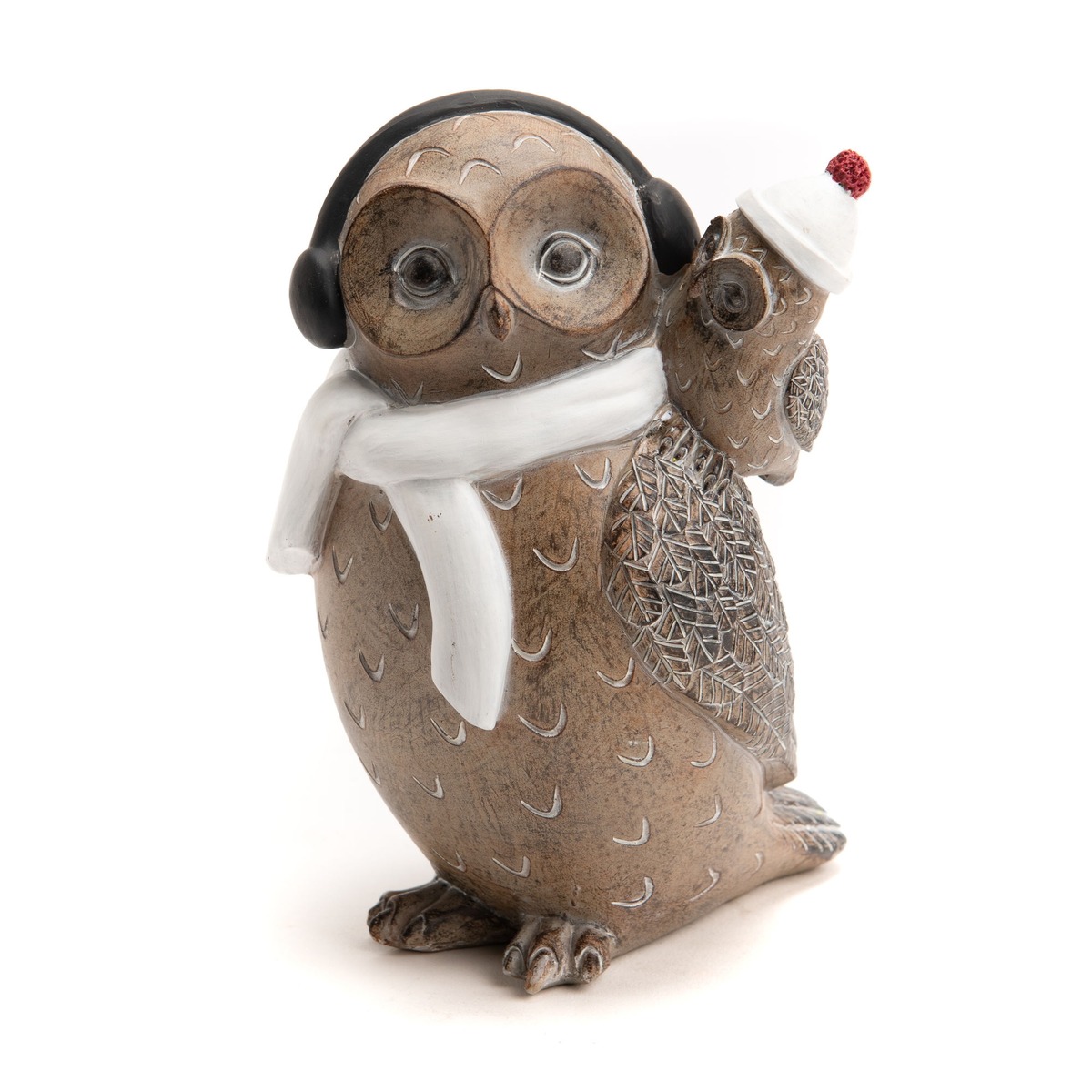 Statue Maman et bébé Chouette Willow Hiver H15cm