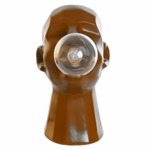 Statue décorative lumineuse Mastroma Tête Homme H28cm