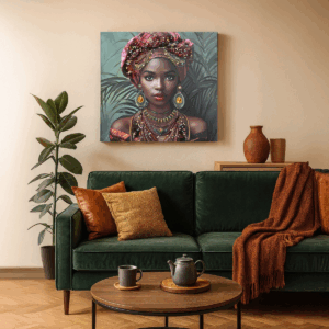 Tableau Kanitha Femme Africaine 60x60cm
