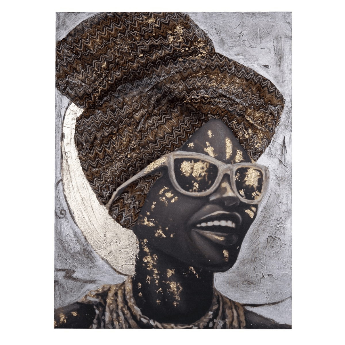Tableau Peinture Imany Femme Africaine 80x60cm