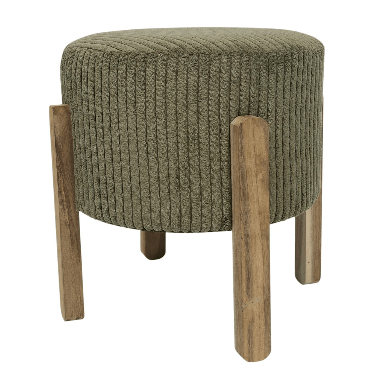 Tabouret velours côtelé Nictorien - Vert