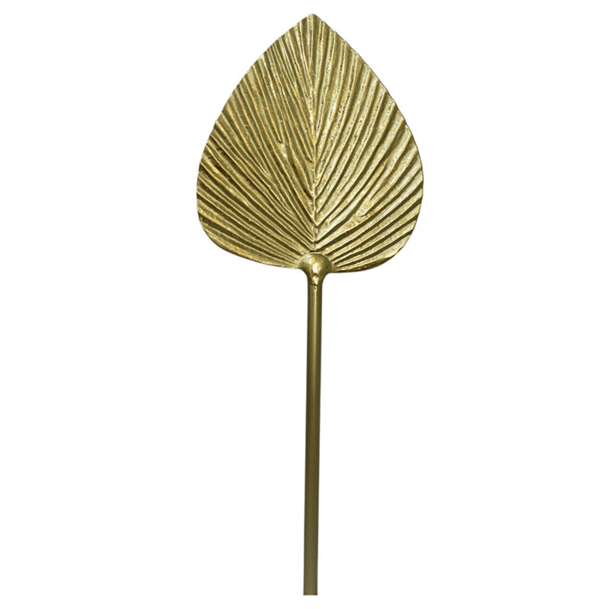 Tige Déco Feuille Métal Tancrède Doré H50cm