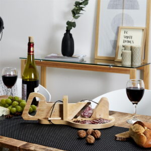 Trancheuse à Charcuterie ronde Gaikino Bois et Métal 30cm