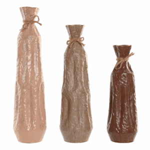 Vase bouteille métal Bazionis bohème Corde