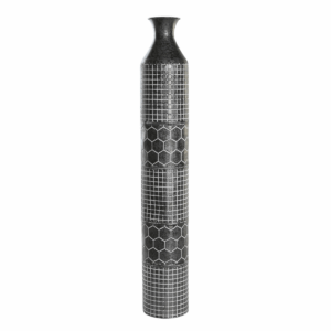 Vase bouteille métal Vivanis Gris H81cm