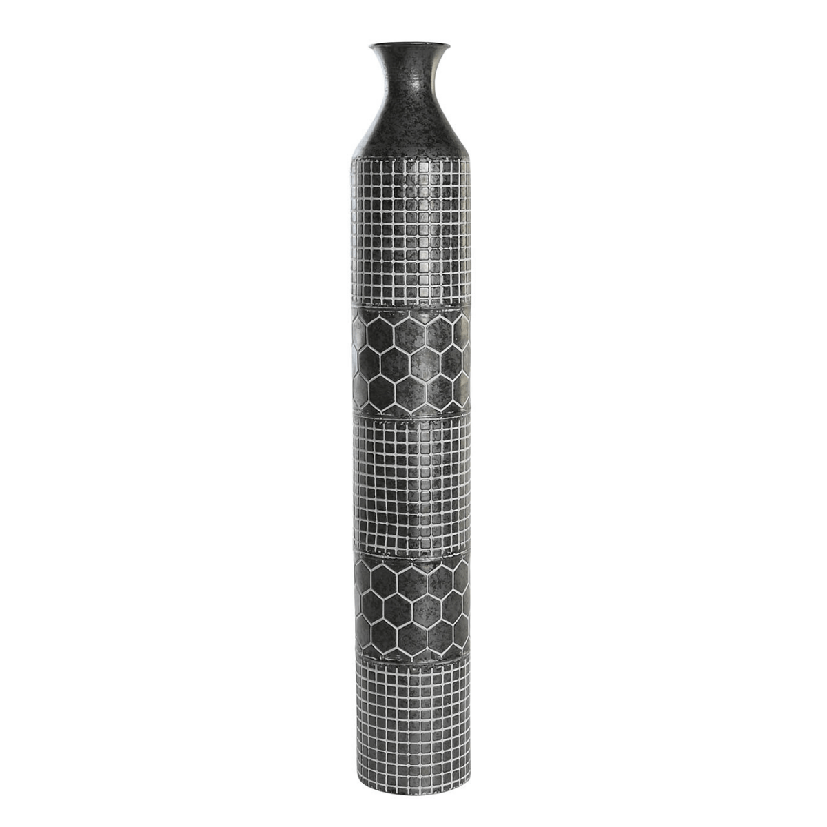 Vase bouteille métal Vivanis Gris H81cm