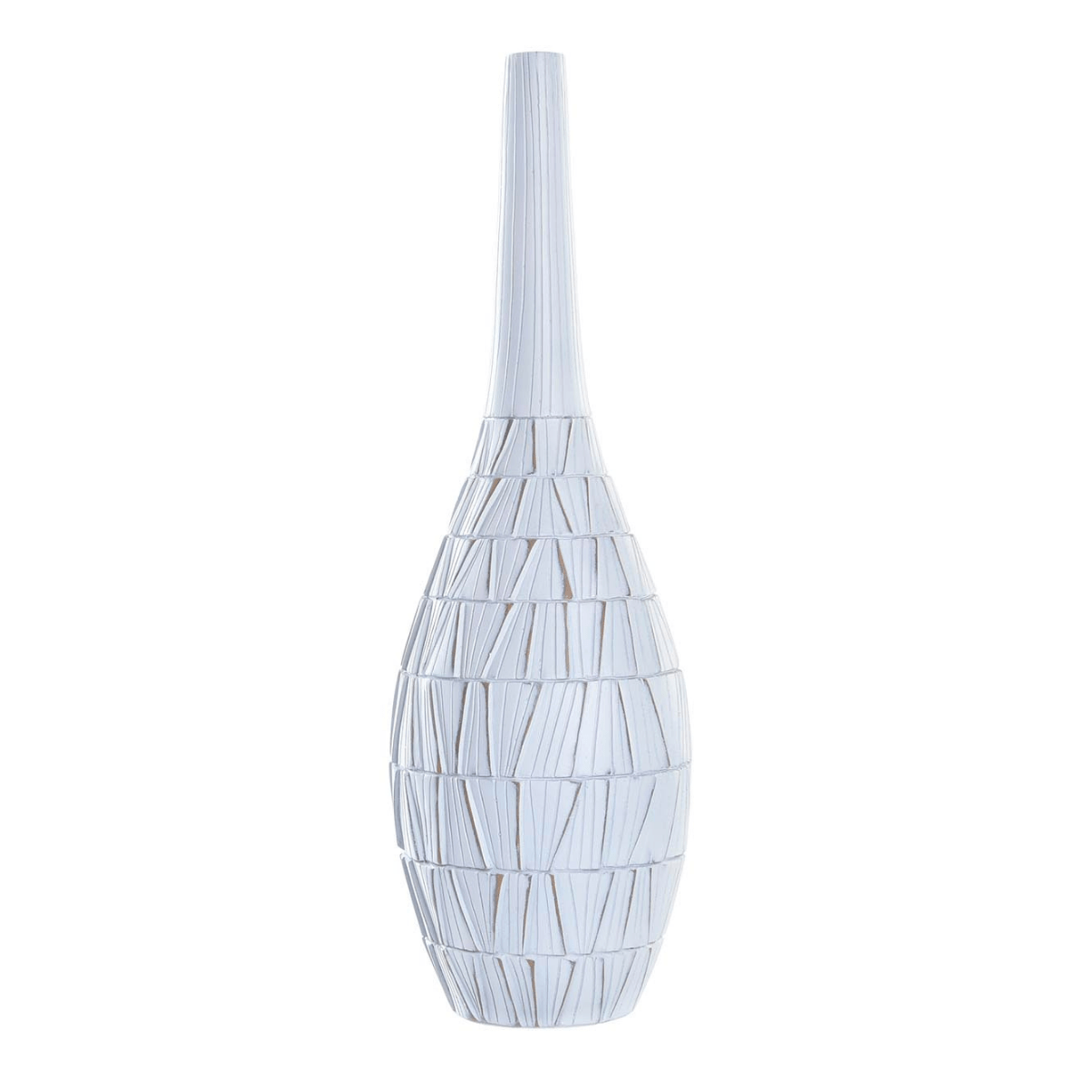 Vase bouteille résine Nanelle Blanc H60cm