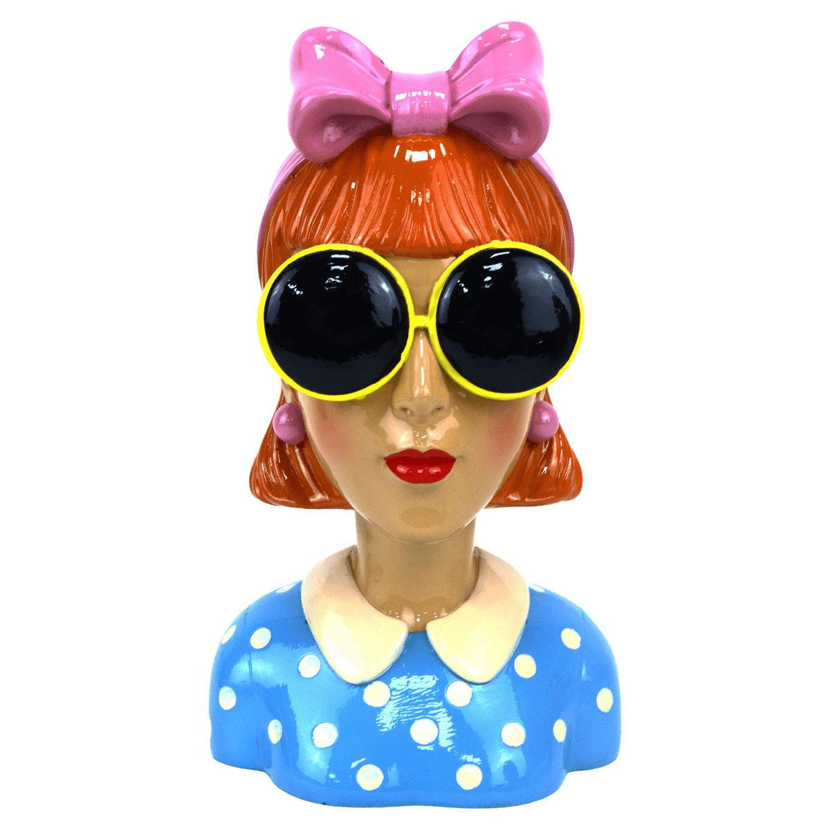 Vase cache-pot Magda Tête Femme multicolore H24cm