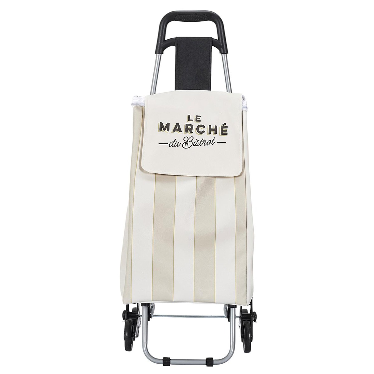 Chariot Shopping 6 roues monte-escaliers Macotera Bistrot Beige