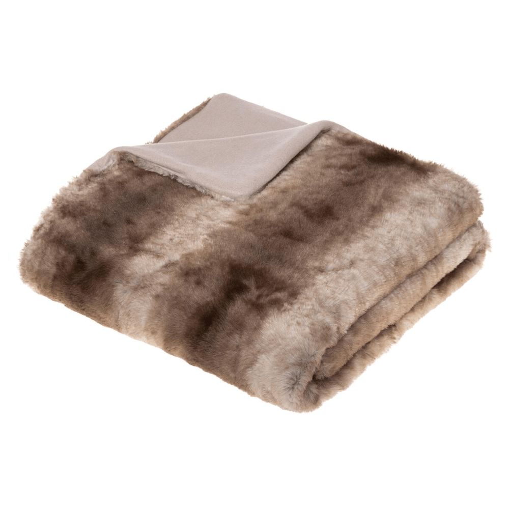 Plaid Beige Fausse Fourrure Xollana 160x120cm