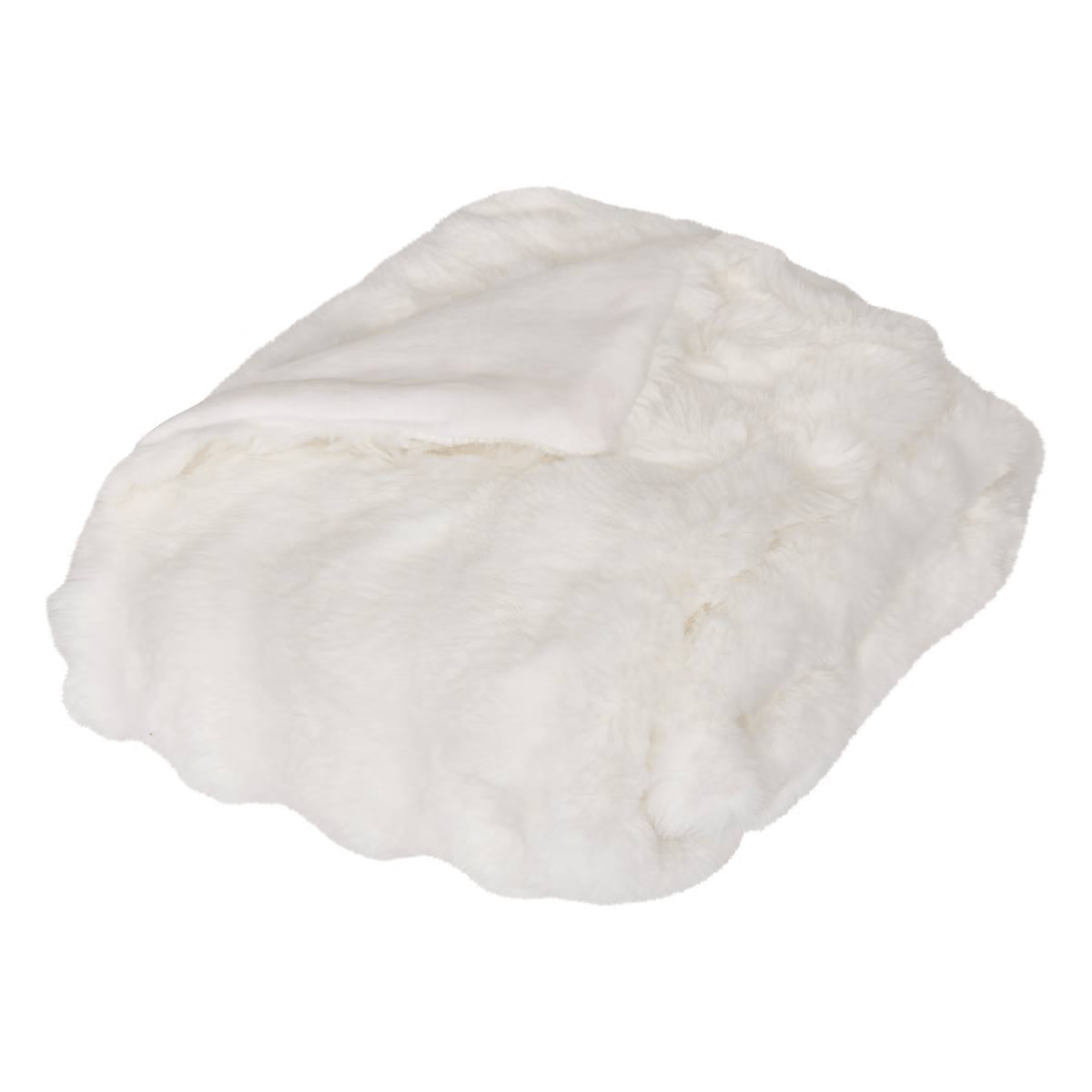 Plaid fourrure 3D Doralice Blanc 160x120cm