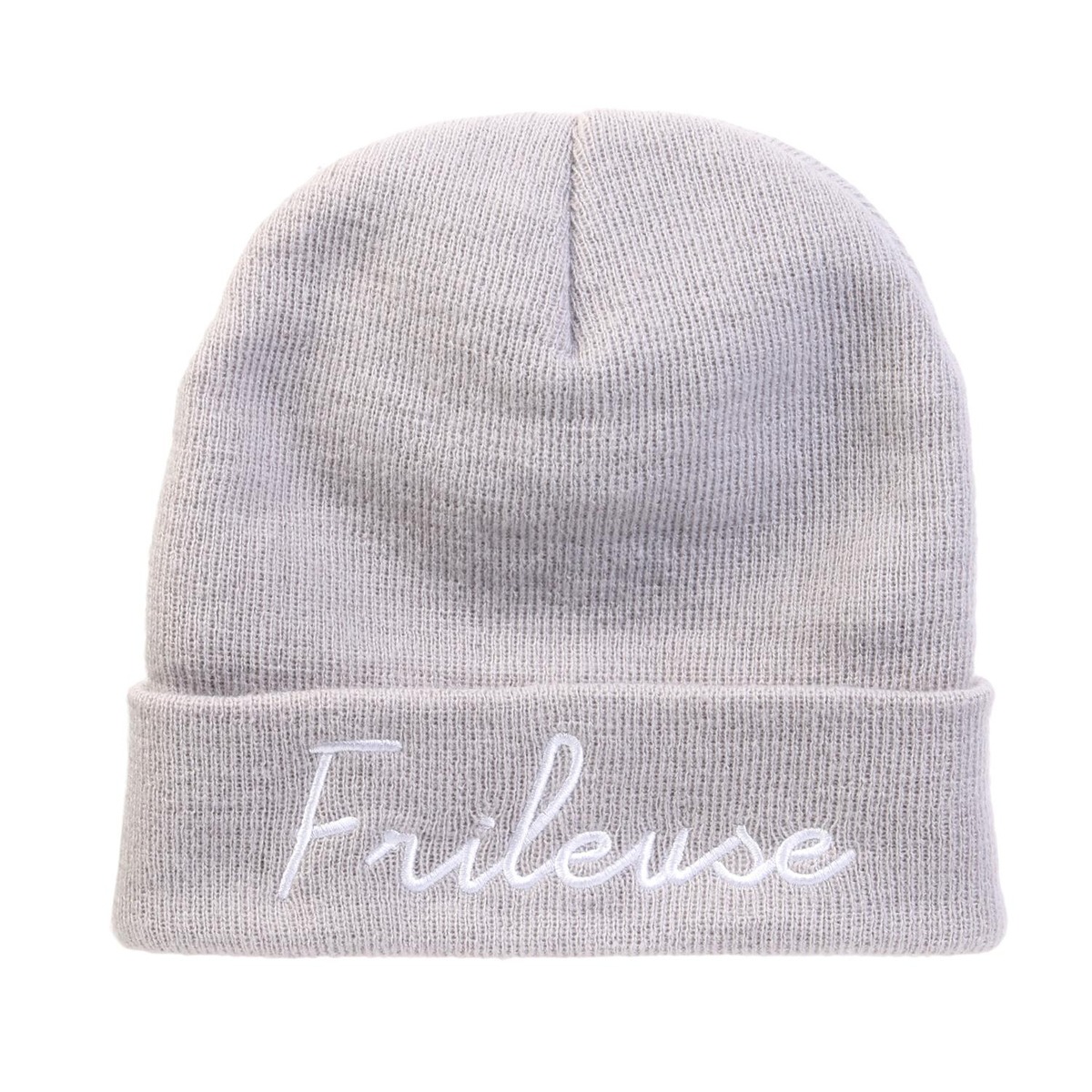 Bonnet Brodé Ekiras Gris Frileuse