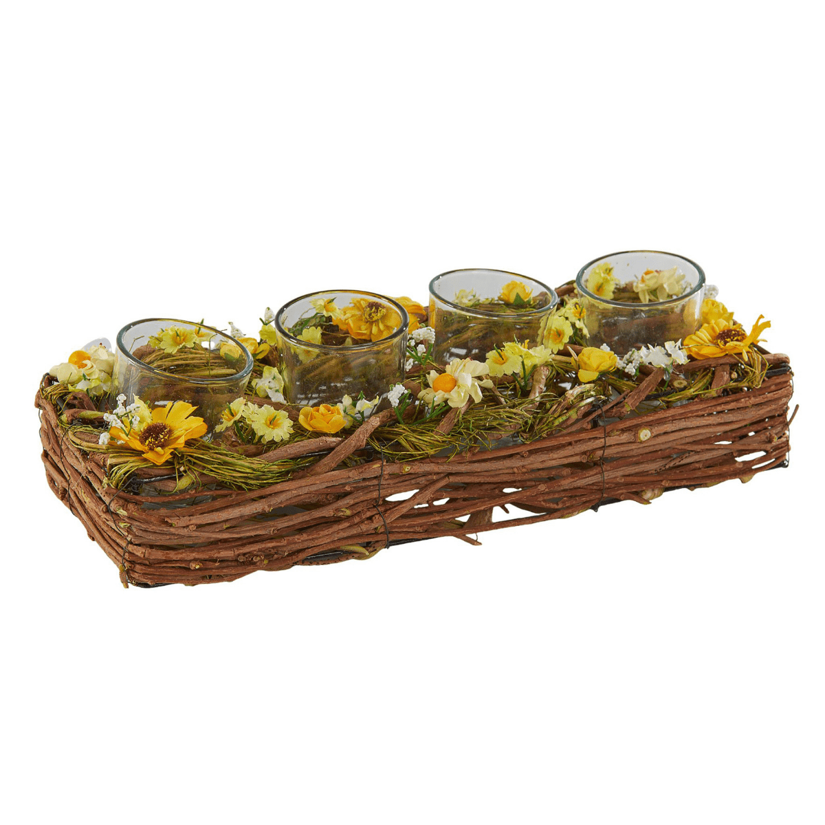 Bougeoir en rotin Printanier avec photophores Printix