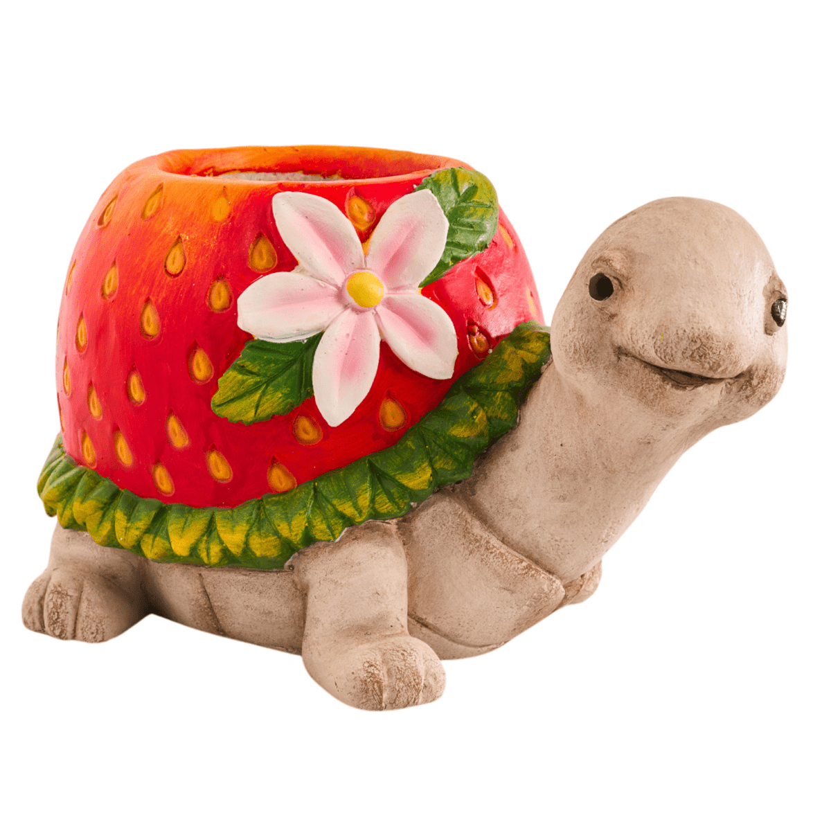 Cache-pot Tortue Fraise Sariti 35x21cm