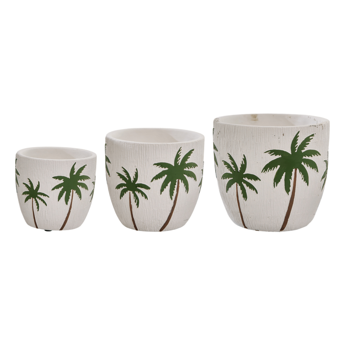 Cache-pot ciment Hytaly motif Palmiers