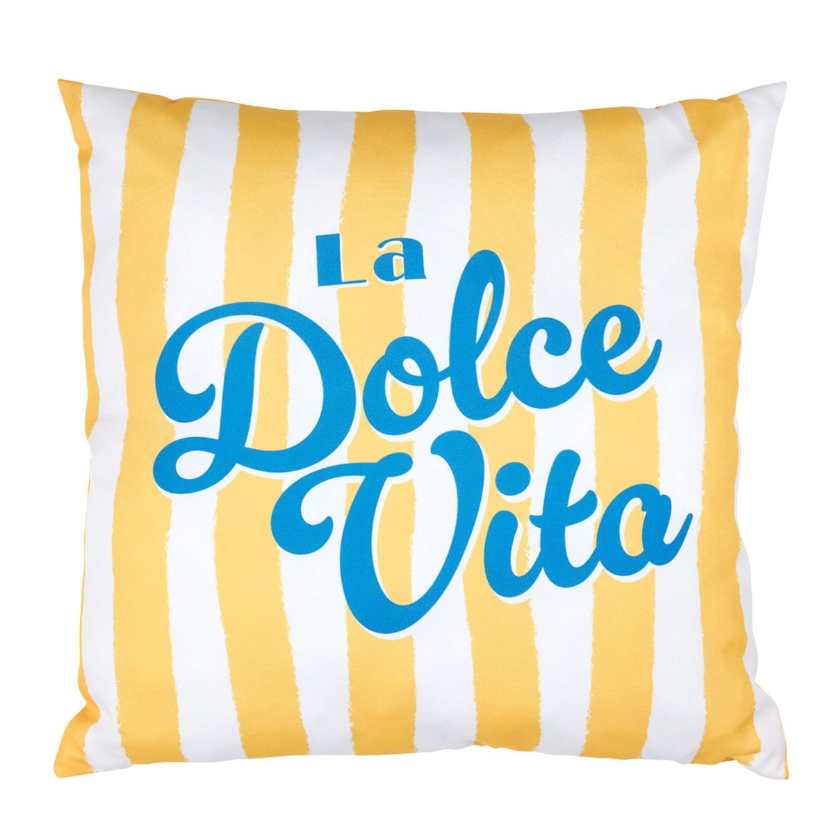 Coussin OUTDOOR Toscana - La Dolce Vita Jaune et Bleu 40x40cm