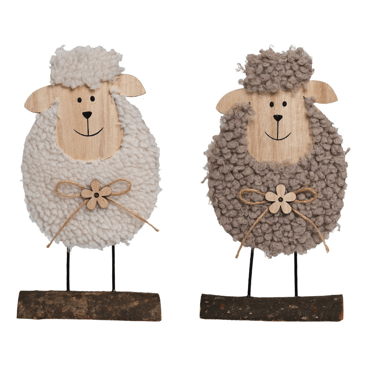 Déco Bois et Textile Mouton Biket H21cm