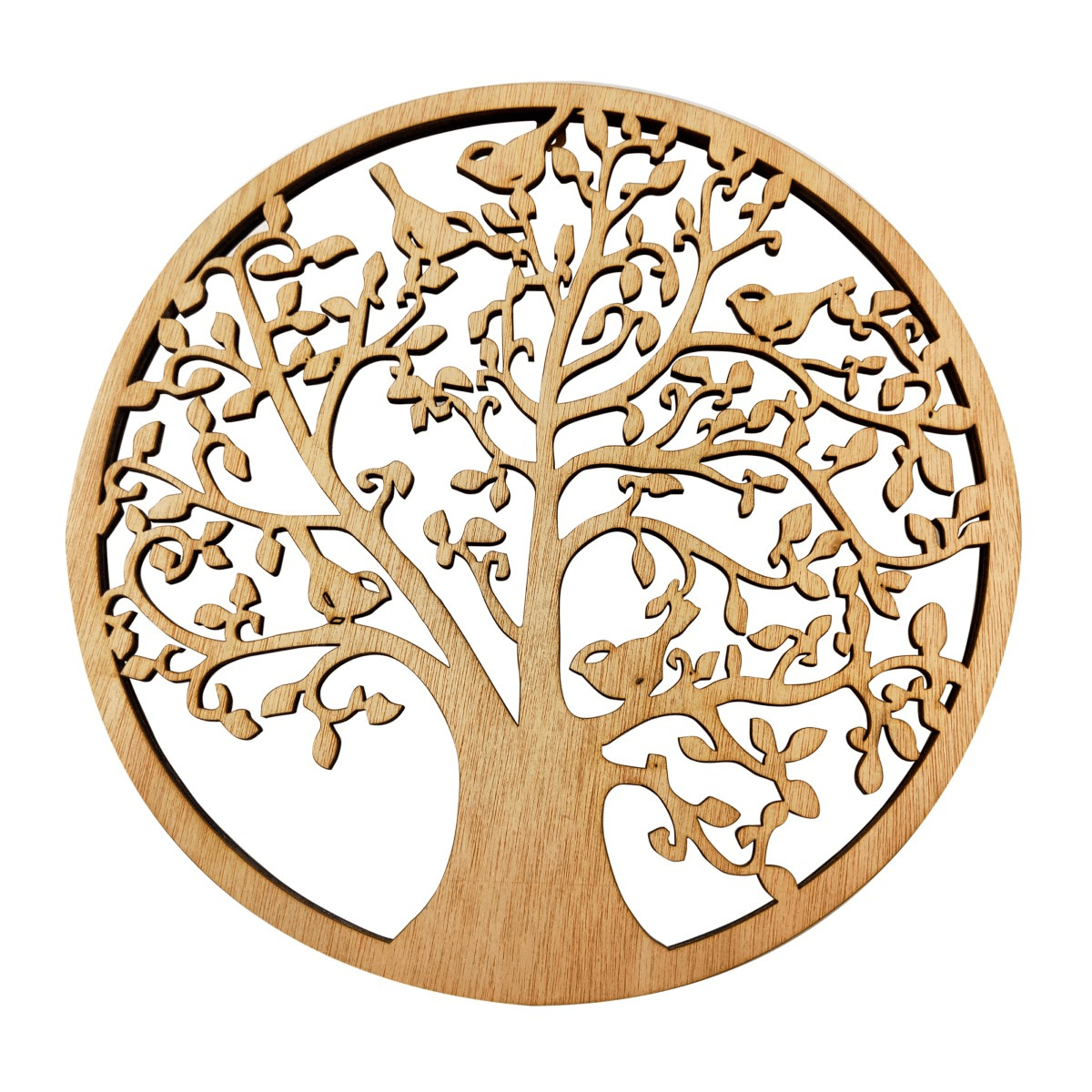 Déco murale ronde Bois Jackela Arbre de Vie D30cm