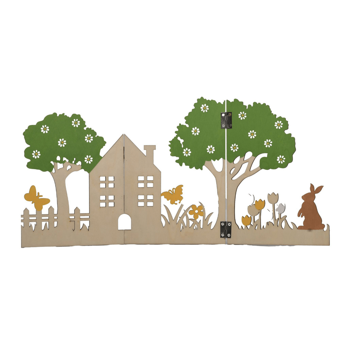 Décoration Bois coloré Jardin Novicx 44cm