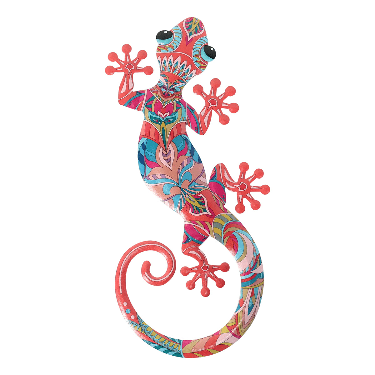Figurine métal Gecko Multicolore Zatiopika 45x21cm