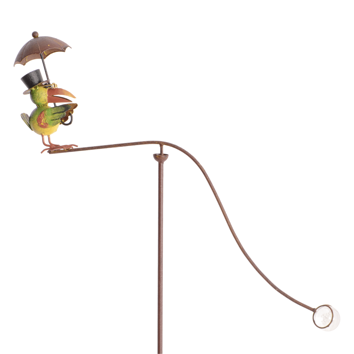 Mobile jardin Balancier métal Azixi - Oiseau Parapluie H118cm