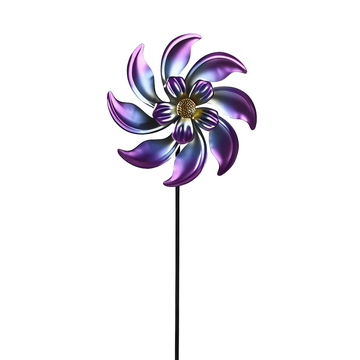 Moulin à vent Jardin métal Fleur Pazw Multicolore H82cm