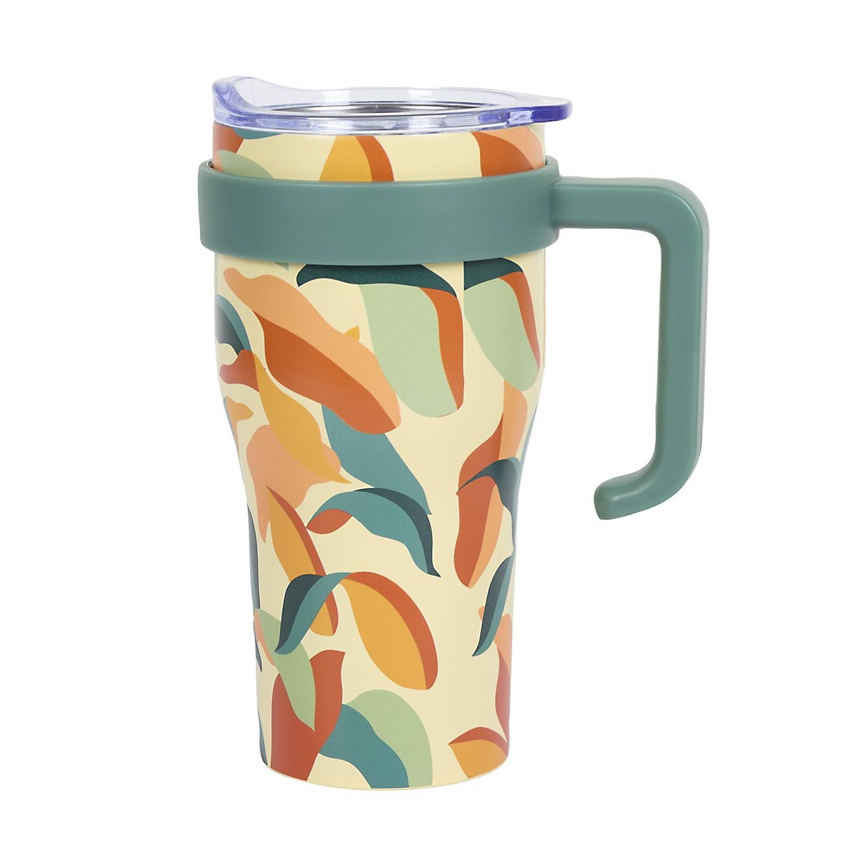 Mug de transport XL avec paille design Fleurs Dubai - Mapola 0.6L