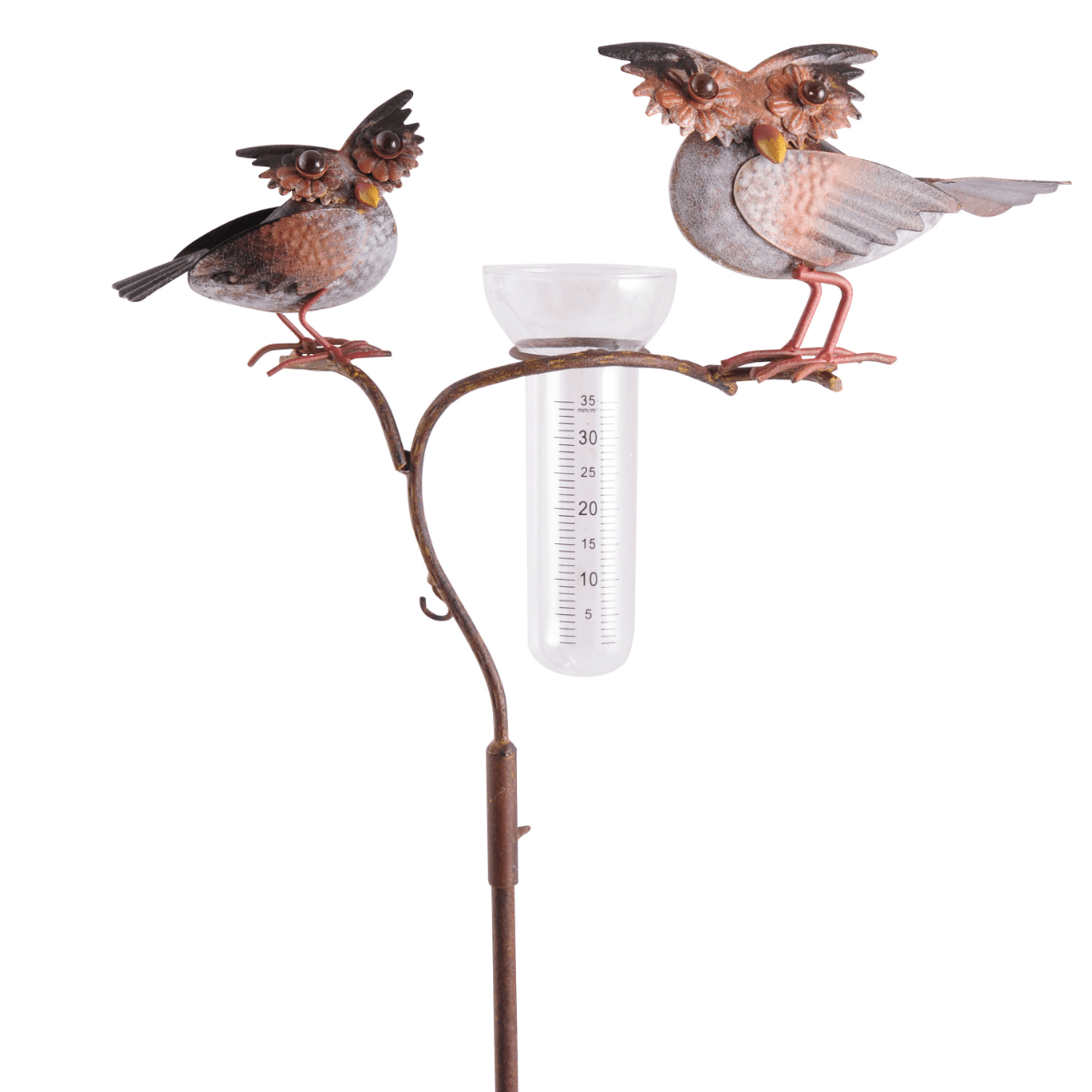 Pluviomètre métal Jardin Hiboux perchés Ludo H130cm