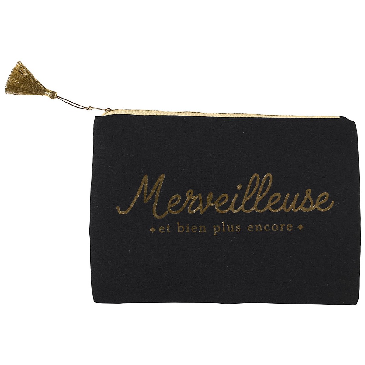 Pochette Gaze de Coton Maricie GM Merveilleuse Noir