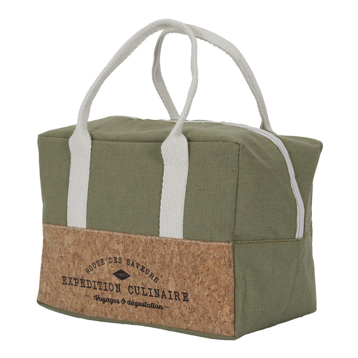 Sac Isotherme Navosa MM liège et Tissu Vert 5L