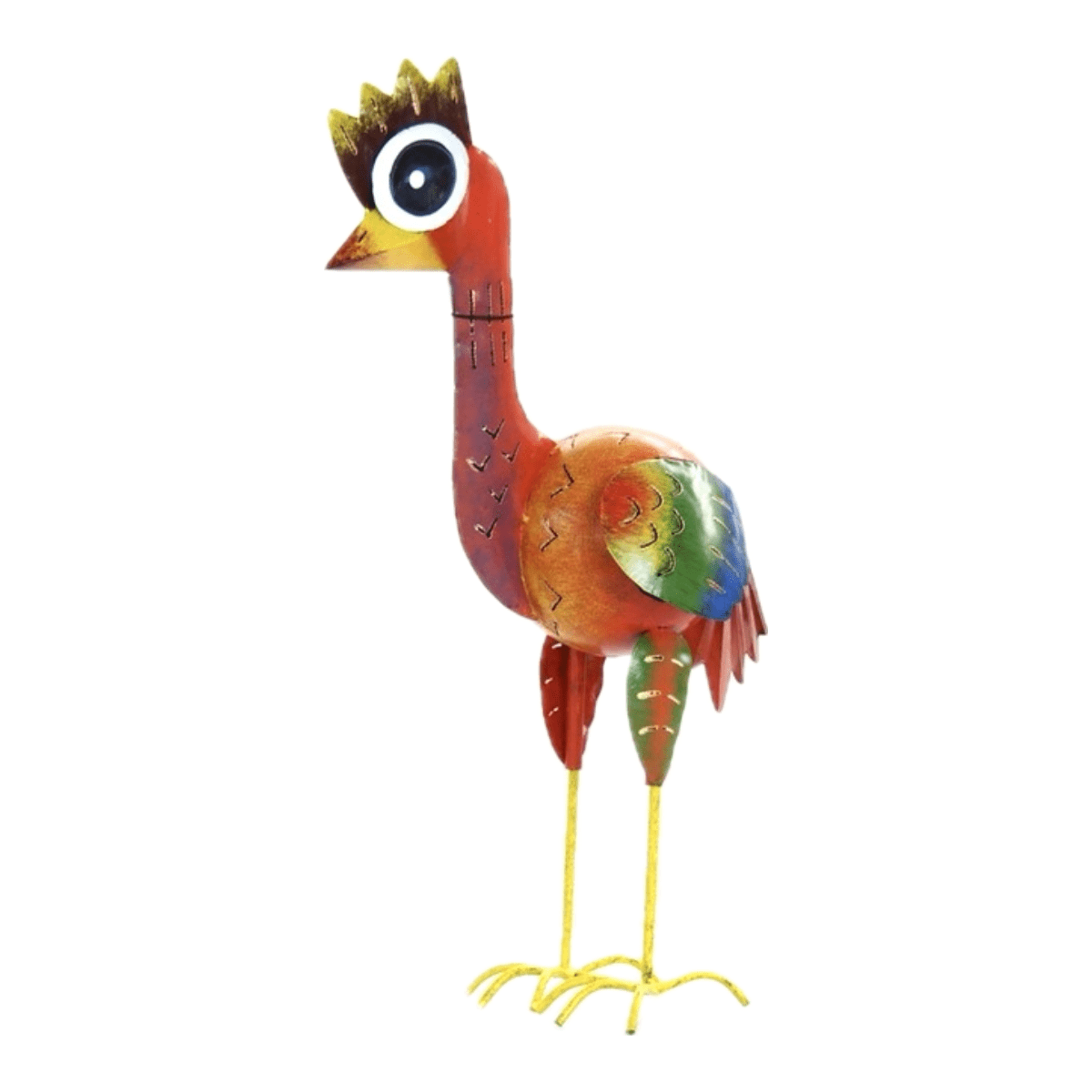 Statue Emeu Rigolo métal Strutionis PM H58cm