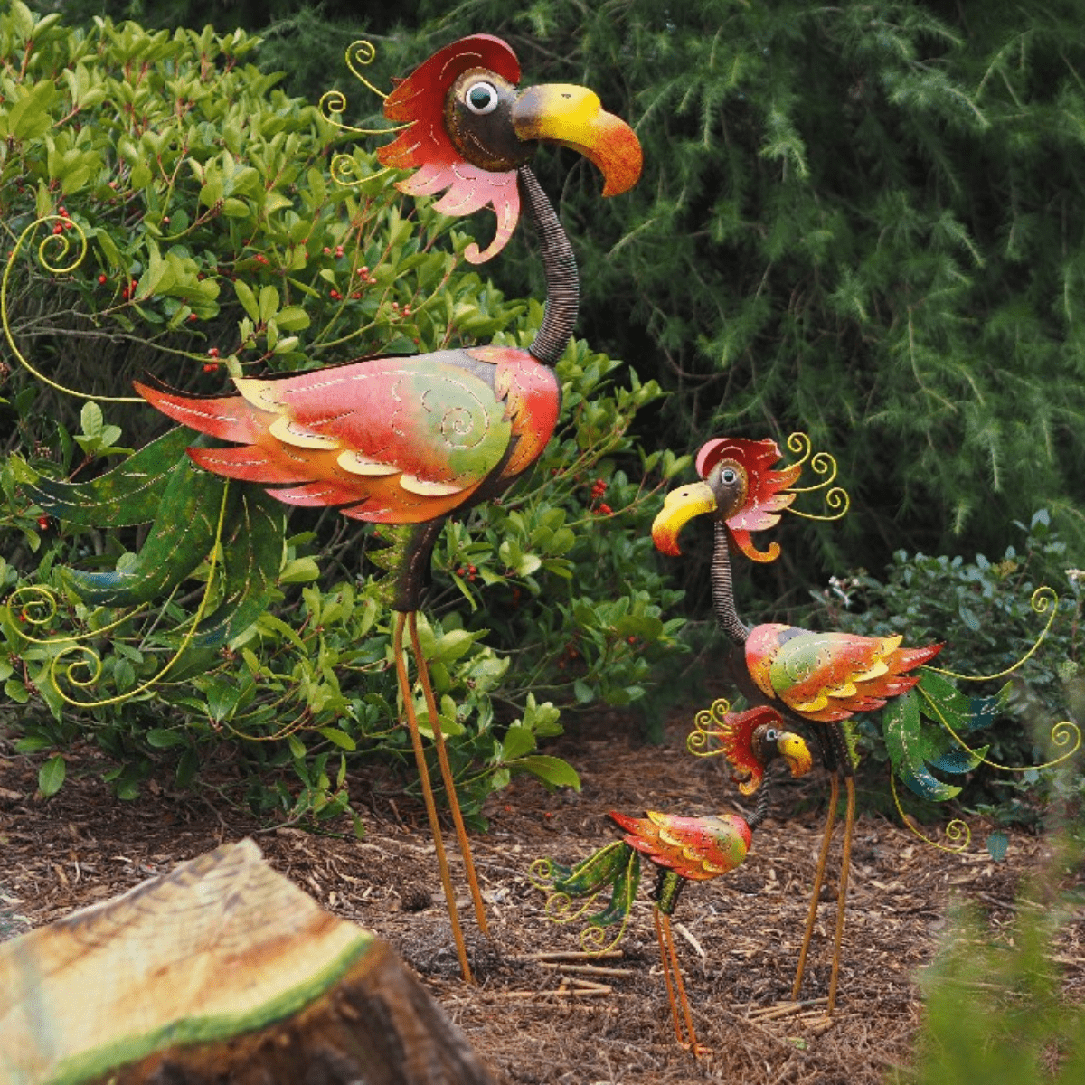 Statue Oiseau Rigolo en métal - Oiseau Simone