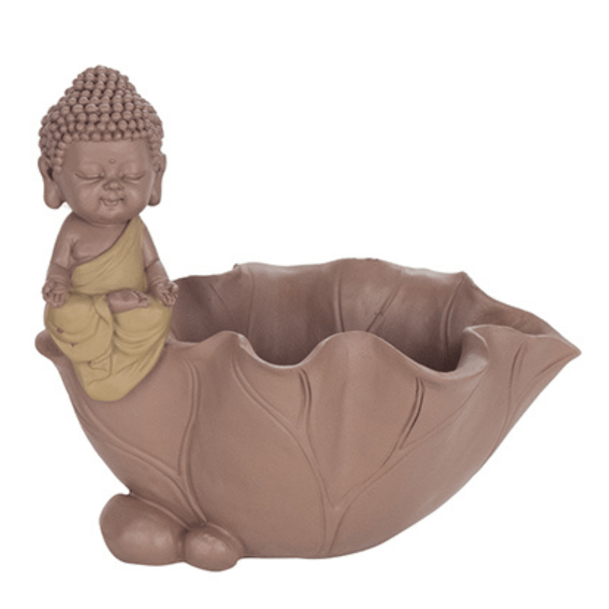 Vide-poche Statue Bouddha Galouna Jaune