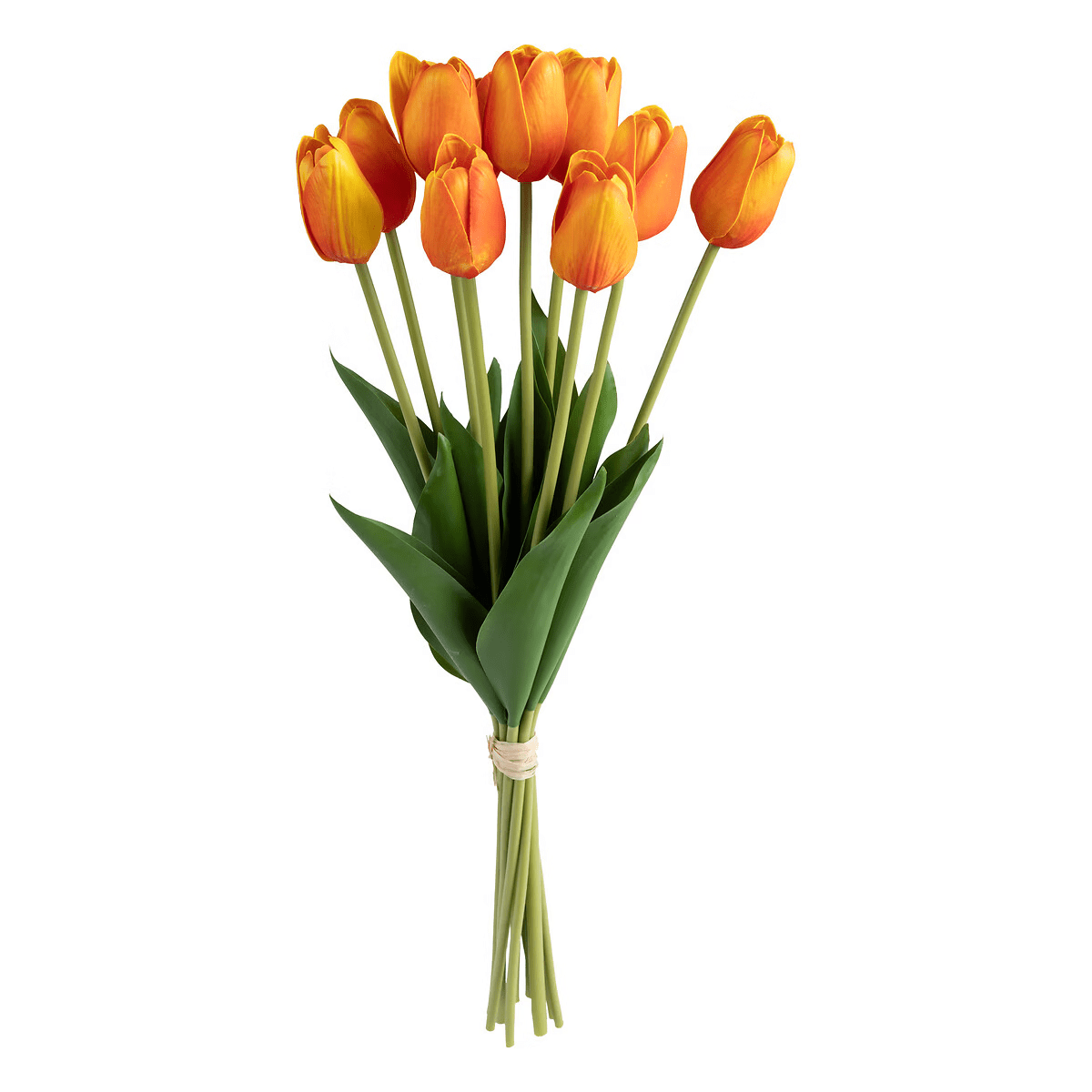 Bouquet Fleurs Artificielles Naticia - Tulipes Orange H48cm