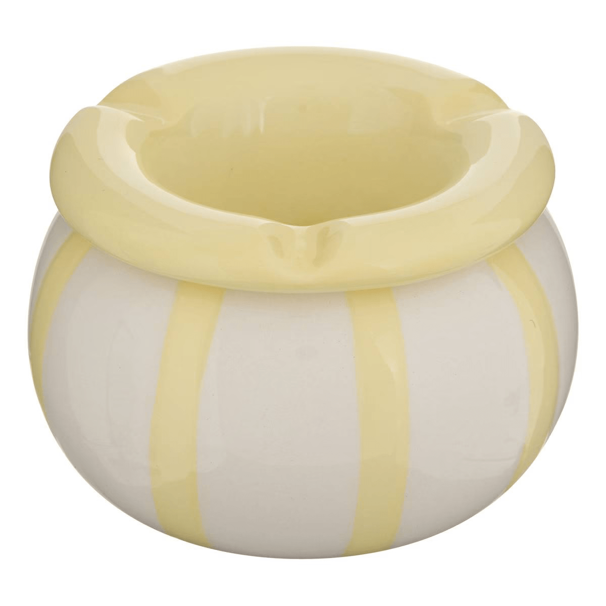 Cendrier Marocain Dakano Rayure Jaune D9cm