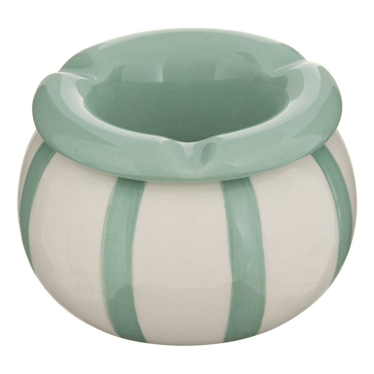 Cendrier Marocain Dakano Rayure Vert D9cm