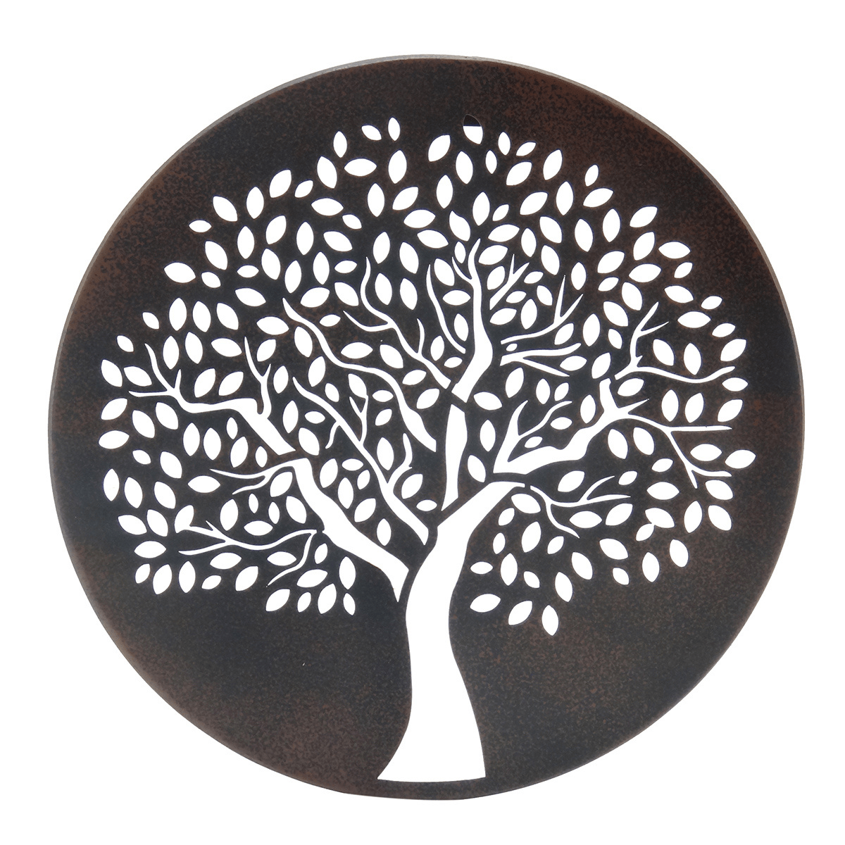Déco murale ronde Métal Patrakis Arbre de Vie Marron D30cm