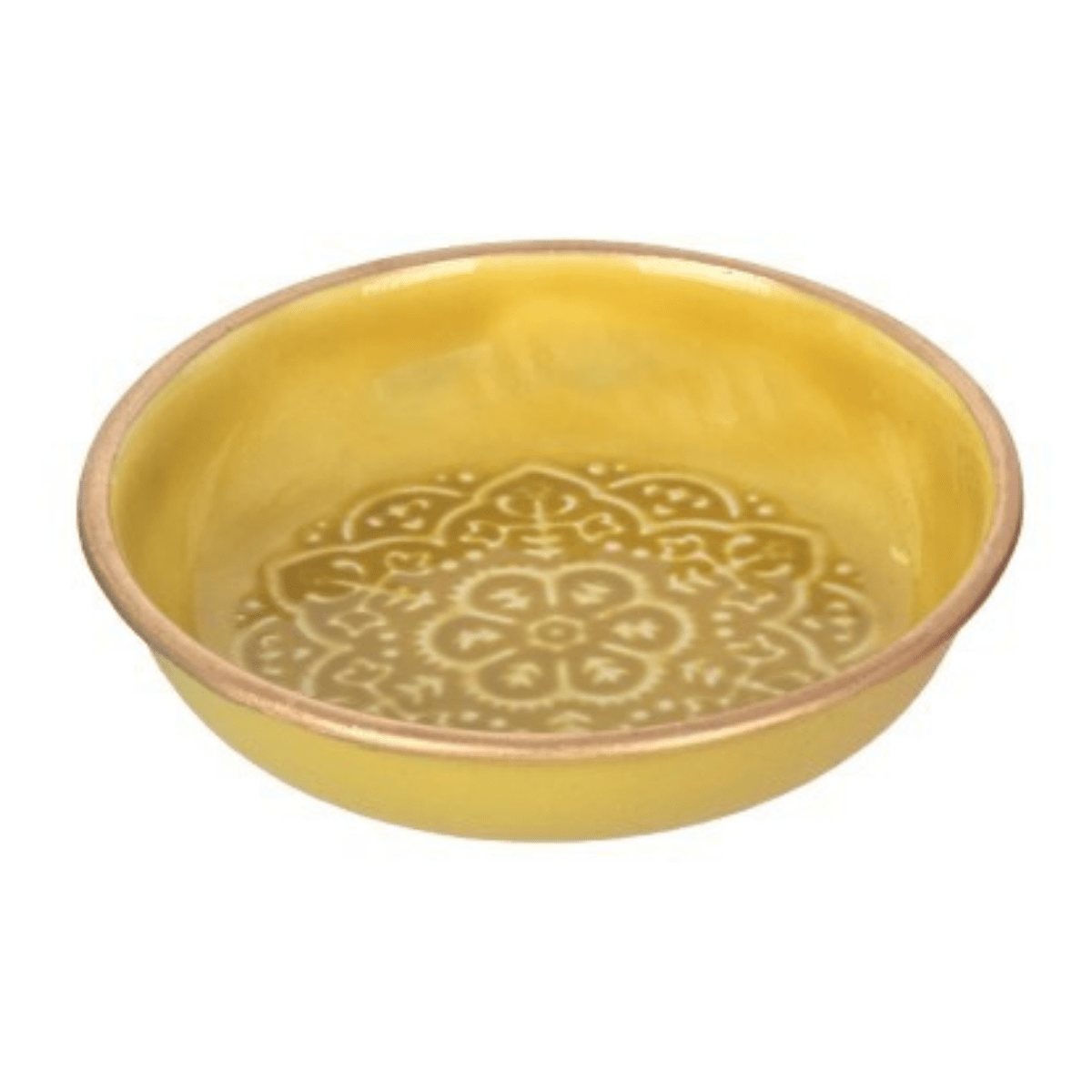 Mini plateau métal Hernan Jaune D11cm