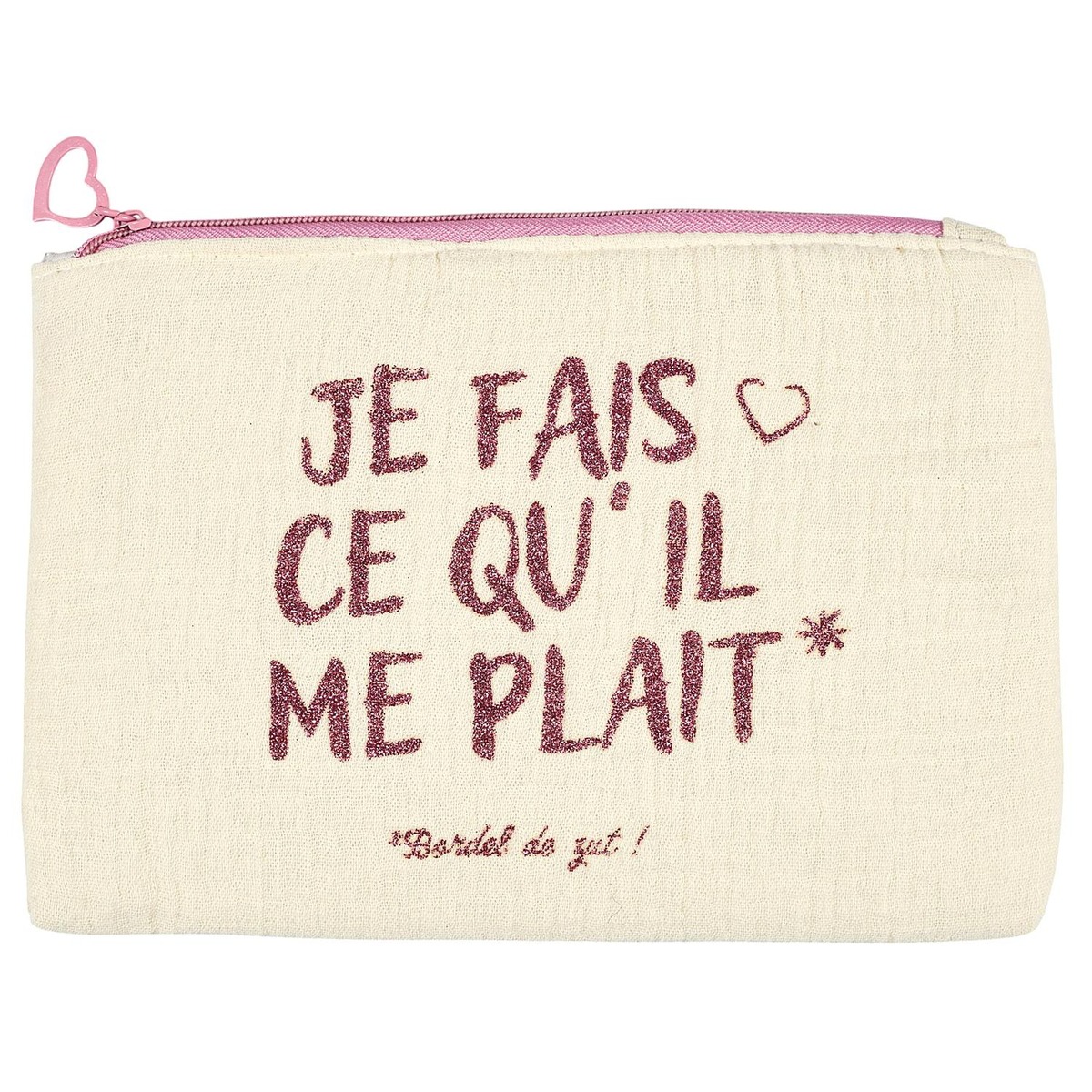 Pochette gaze de coton Tikas Blanc Ce qu'il me plait